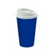 Kaffeebecher Premium Deluxe - standard-blau PP/weiß